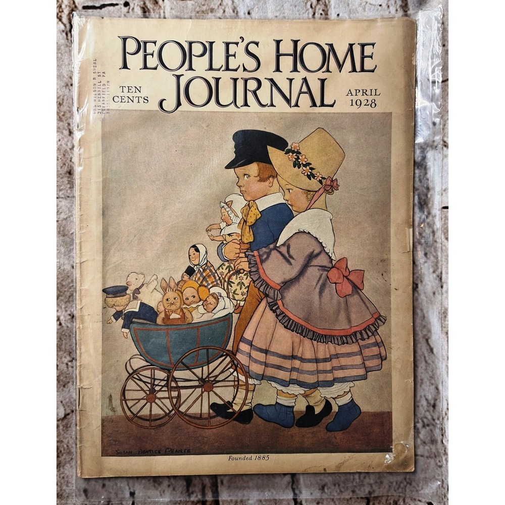 People's Home Journal April 1928 complete magazine cover Susan Beatrice Pearse